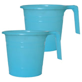 Heart Home Plastic Bathroom Mug, 2 Litre- Pack of 2 (Blue)-50HH0855